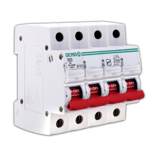 مینیاتوری 4 فاز 10 آمپر دنا الکتریک ایرانیان مدل B10-6KA-4P